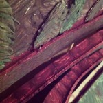 foamboard crafted pathways between miniature foamboard hills and trees - diorama